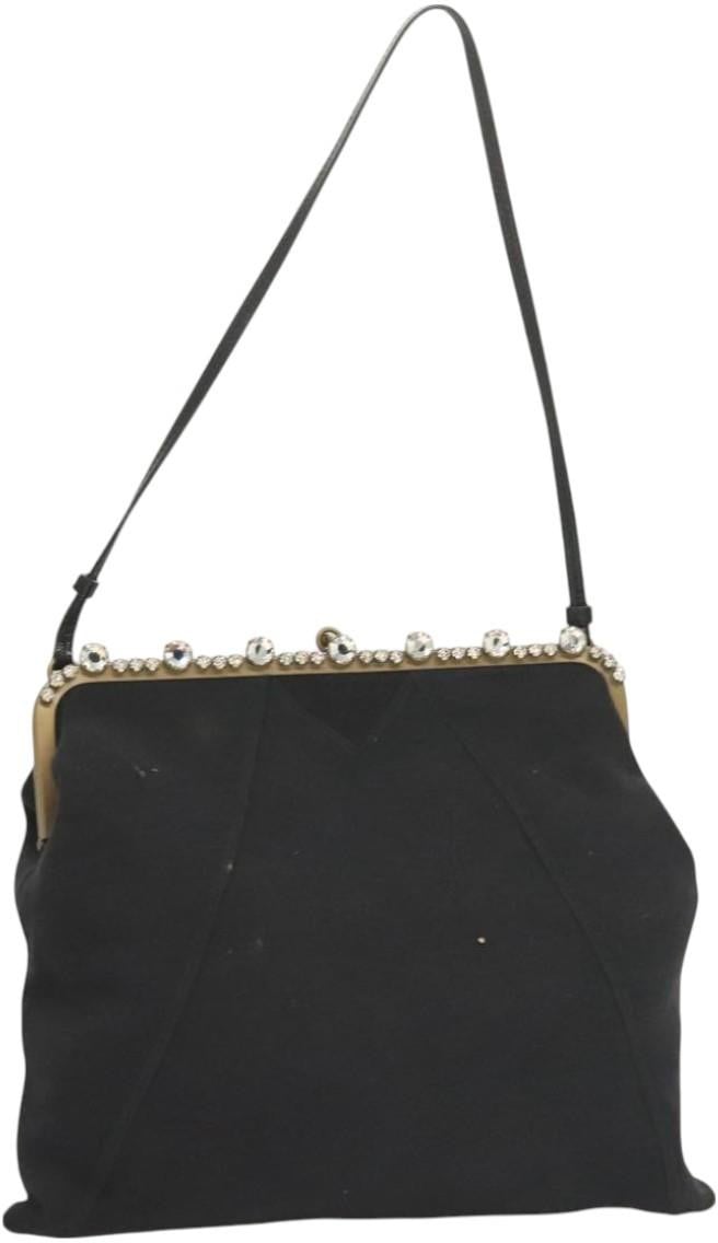 Miu Miu Miu Miu Shoulder Bag Cotton Zwart