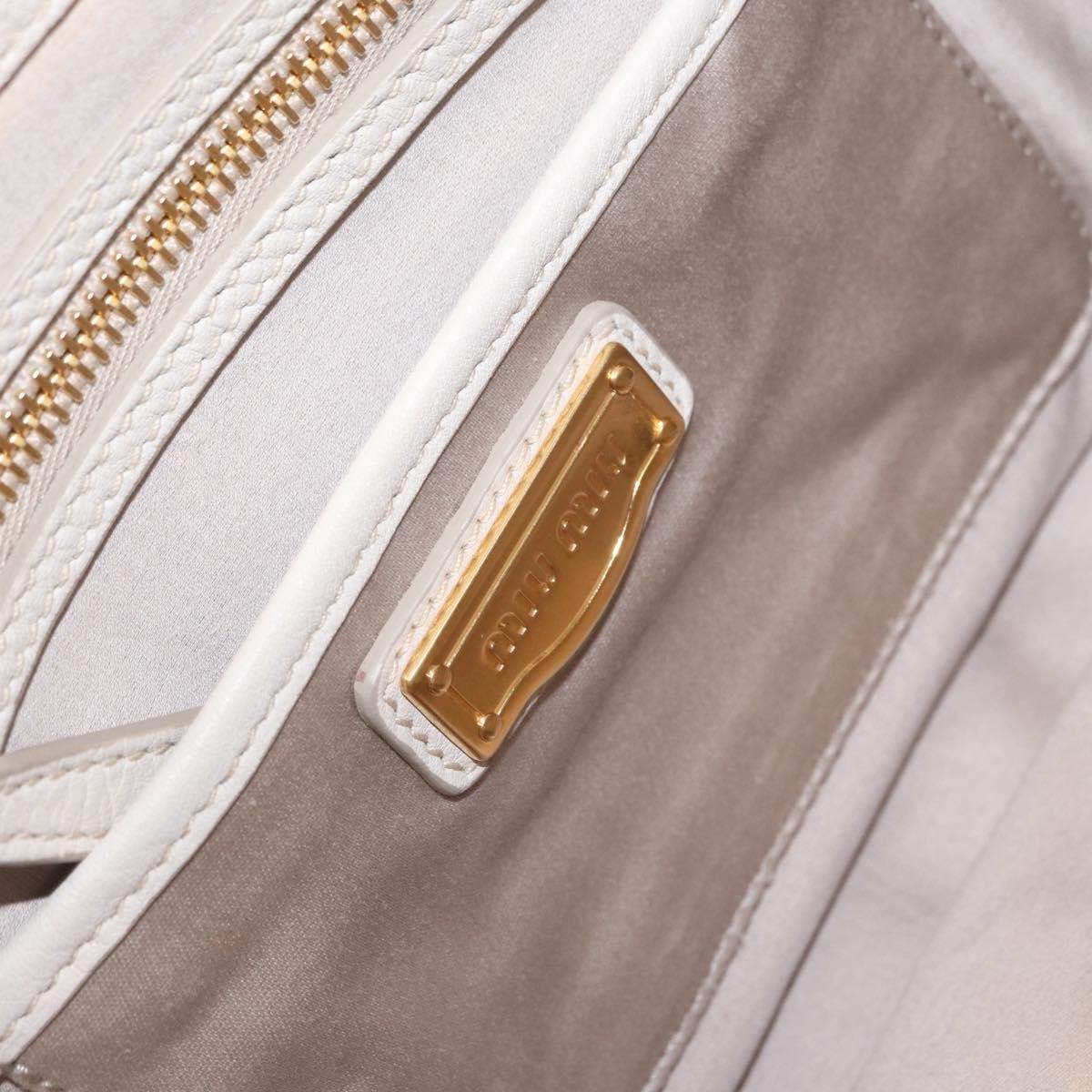 Miu Miu Miu Miu Phenix Convertible Tote Leather Small Wit