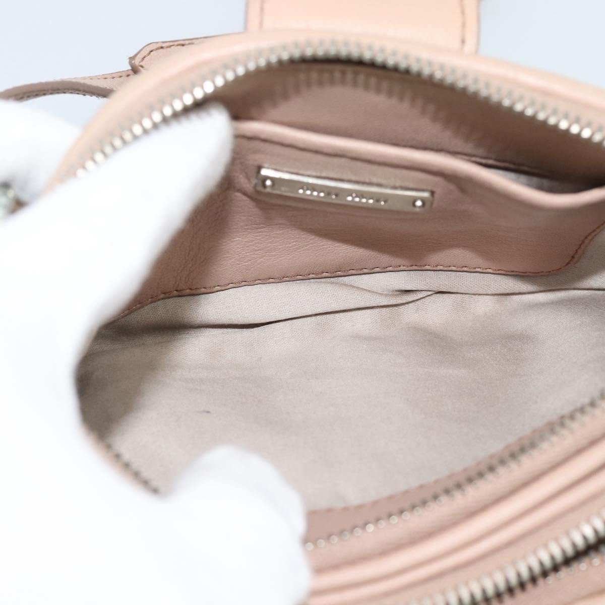 Miu Miu Crystal Convertible Chain Matelasse Leather Mini Roze