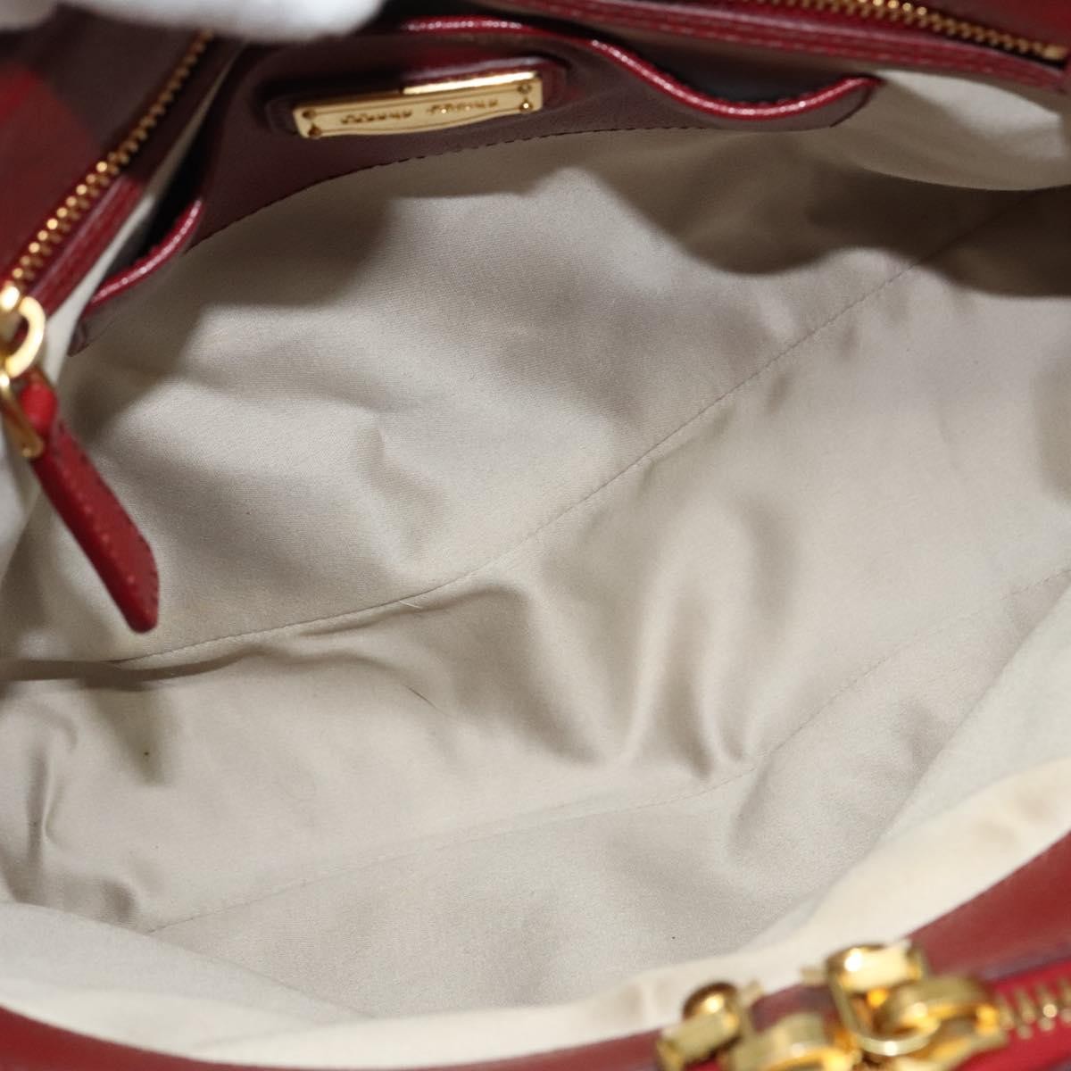 Miu Miu Miu Miu Zip Tote Leather Rood
