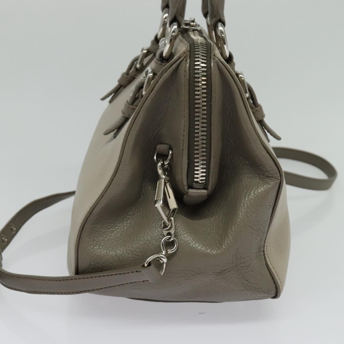 Miu Miu Miu Miu Madras Bowler Bag Leather Medium Grijs