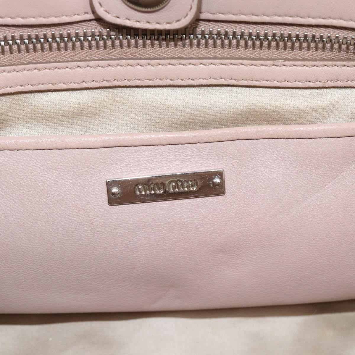 Miu Miu Crystal Tote Matelasse Leather Medium Roze