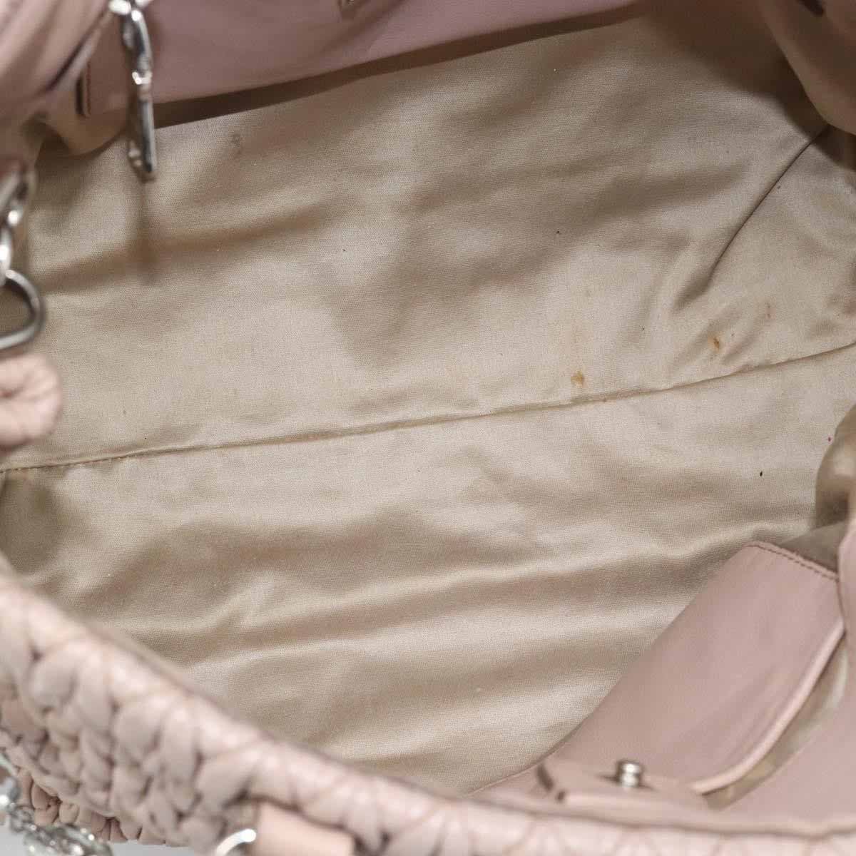 Miu Miu Crystal Tote Matelasse Leather Medium Roze