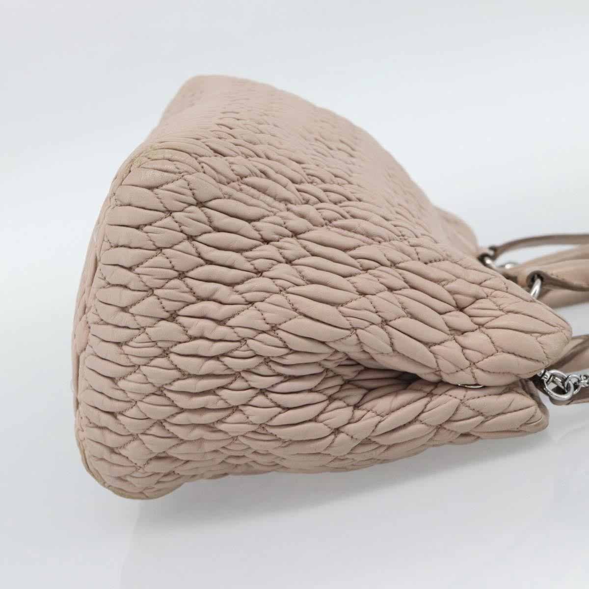 Miu Miu Crystal Tote Matelasse Leather Medium Roze