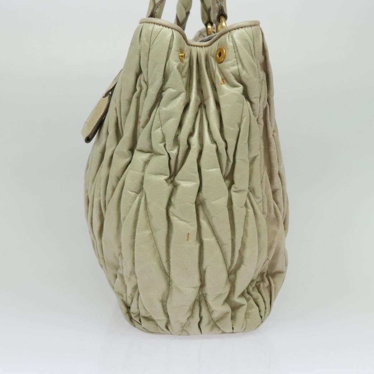 Miu Miu Miu Miu Coffer Convertible Satchel Leather Beige