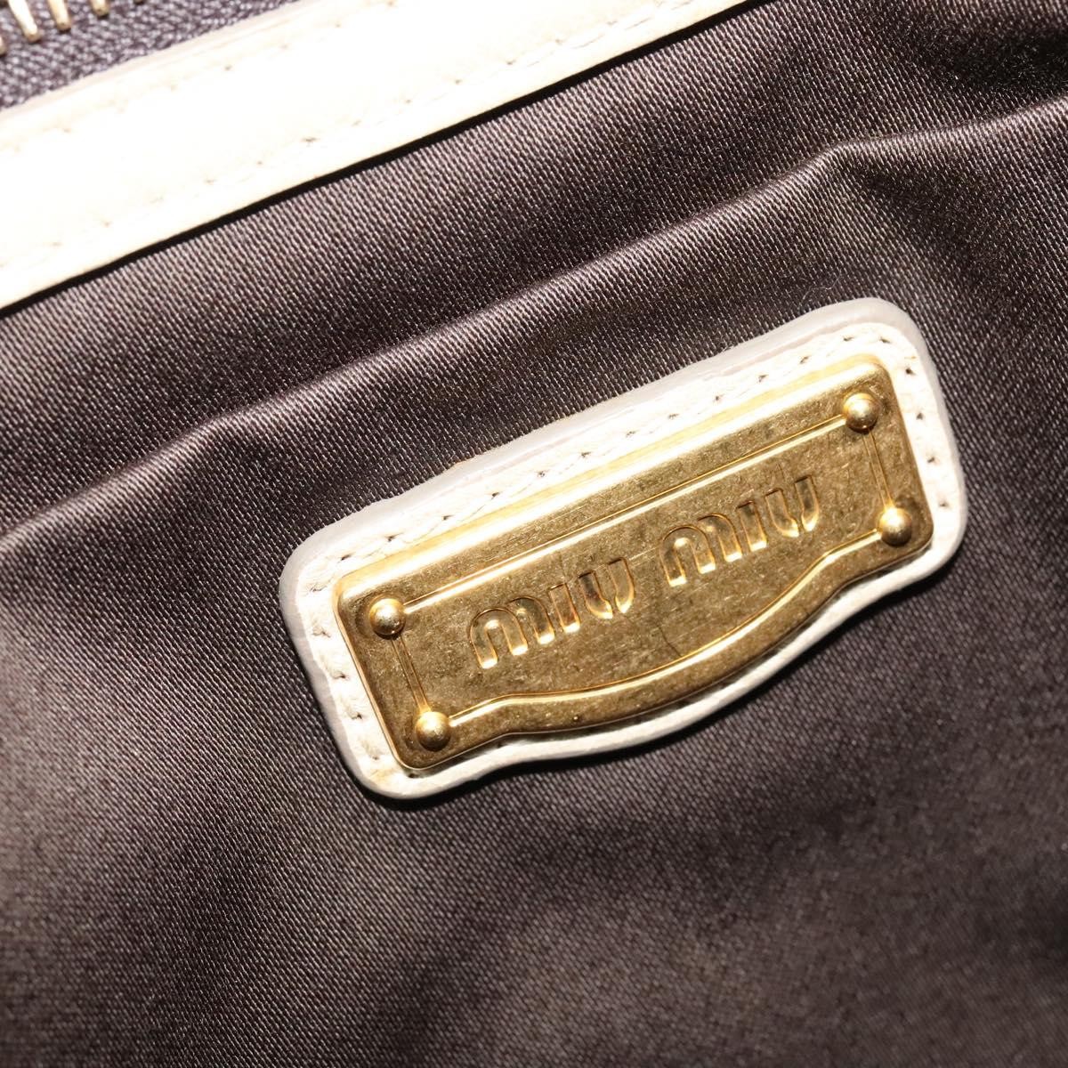 Miu Miu Miu Miu Coffer Convertible Satchel Leather Beige