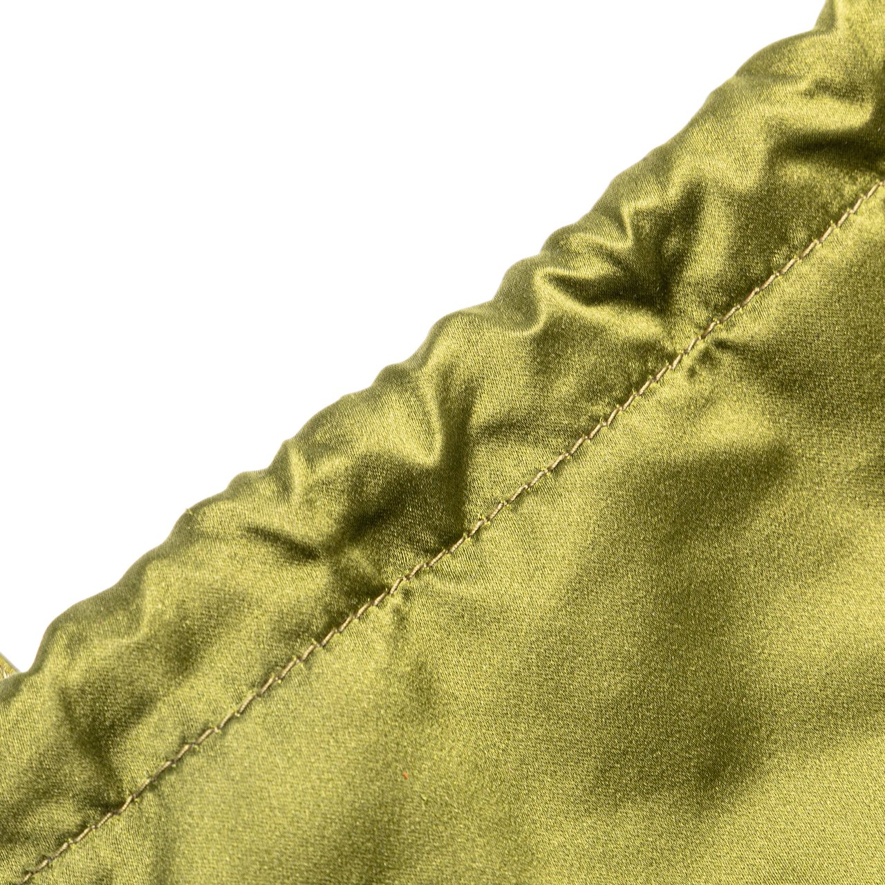 Miu Miu Satin Duchesse Drawstring Pouch Groen