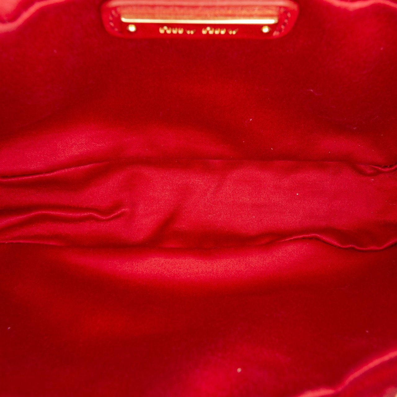 Miu Miu Matelasse Leather Belt Bag Rood