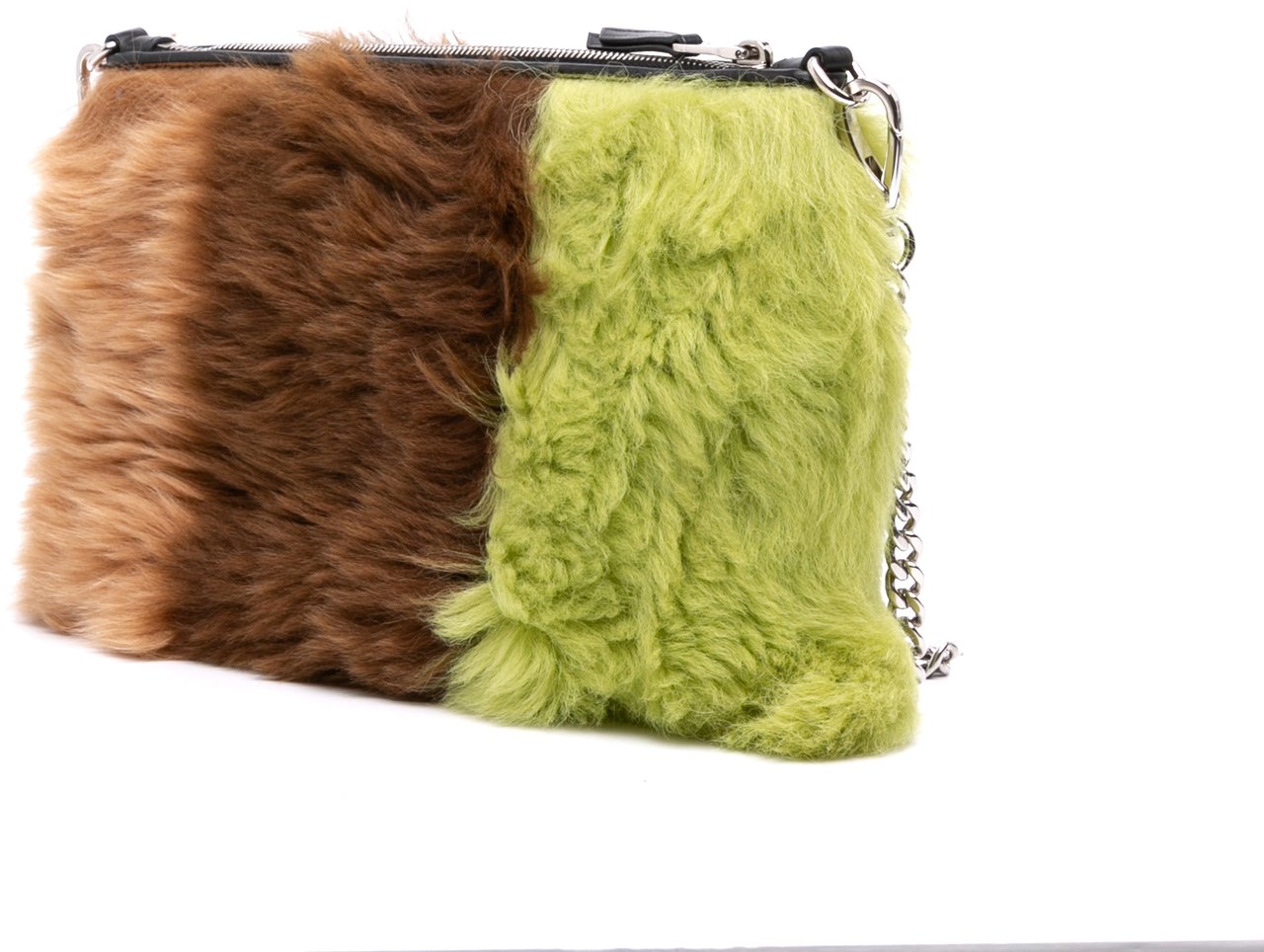 Miu Miu Fur Montone Stripe Crossbody Divers