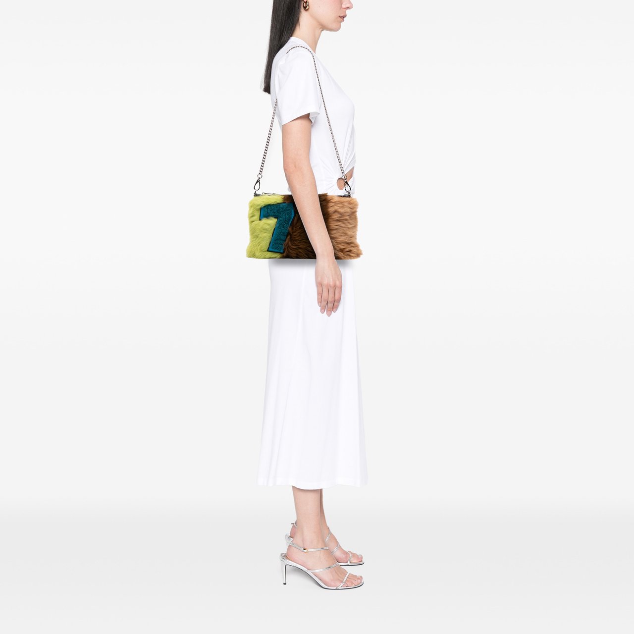 Miu Miu Fur Montone Stripe Crossbody Divers