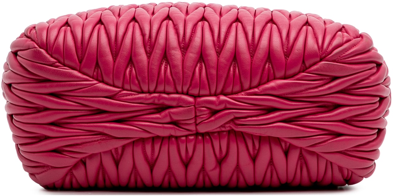 Miu Miu Matelasse Nappa Satchel Roze