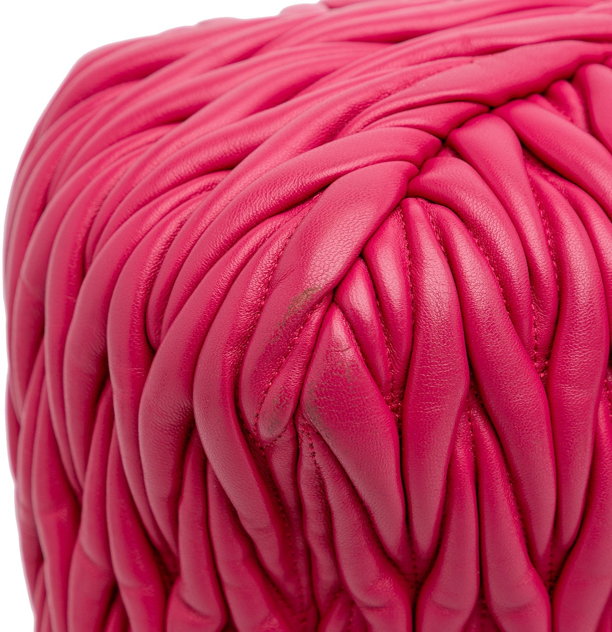 Miu Miu Matelasse Nappa Satchel Roze