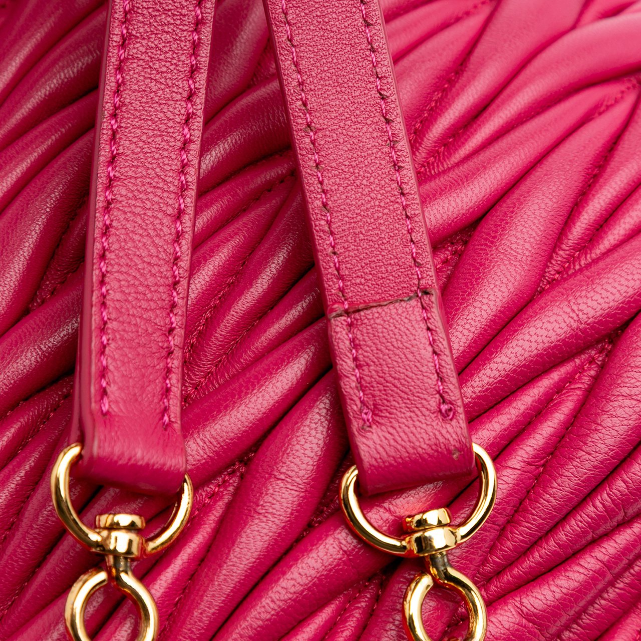 Miu Miu Matelasse Nappa Satchel Roze