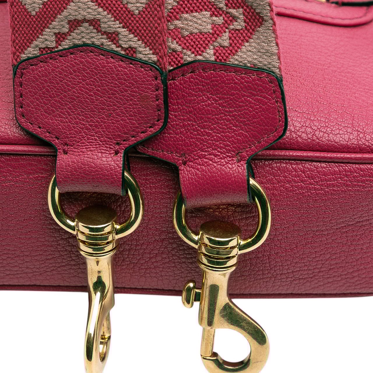 Miu Miu Goatskin Madras Camera Bag Roze