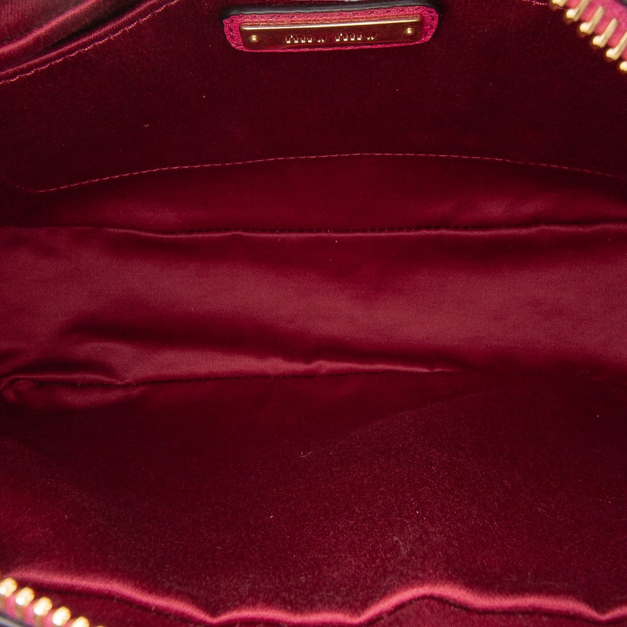 Miu Miu Goatskin Madras Camera Bag Roze
