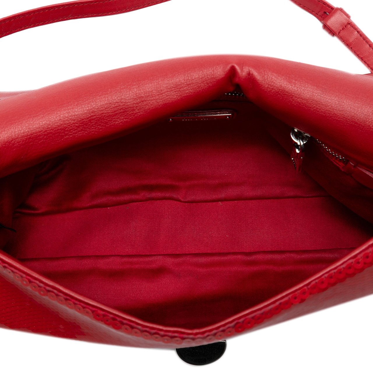 Miu Miu Sequin Embellished Shoulder Bag Rood