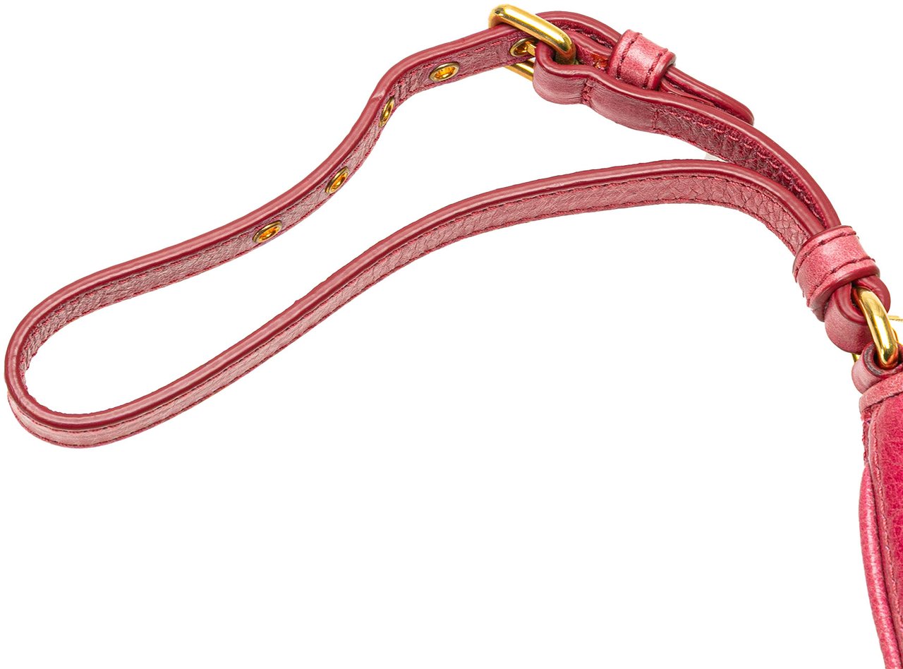 Miu Miu Matelasse Lambskin Leather Clutch Roze