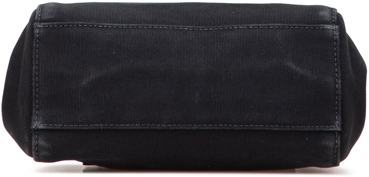Miu Miu Small Canapa Canvas and leather Logo Satchel Zwart