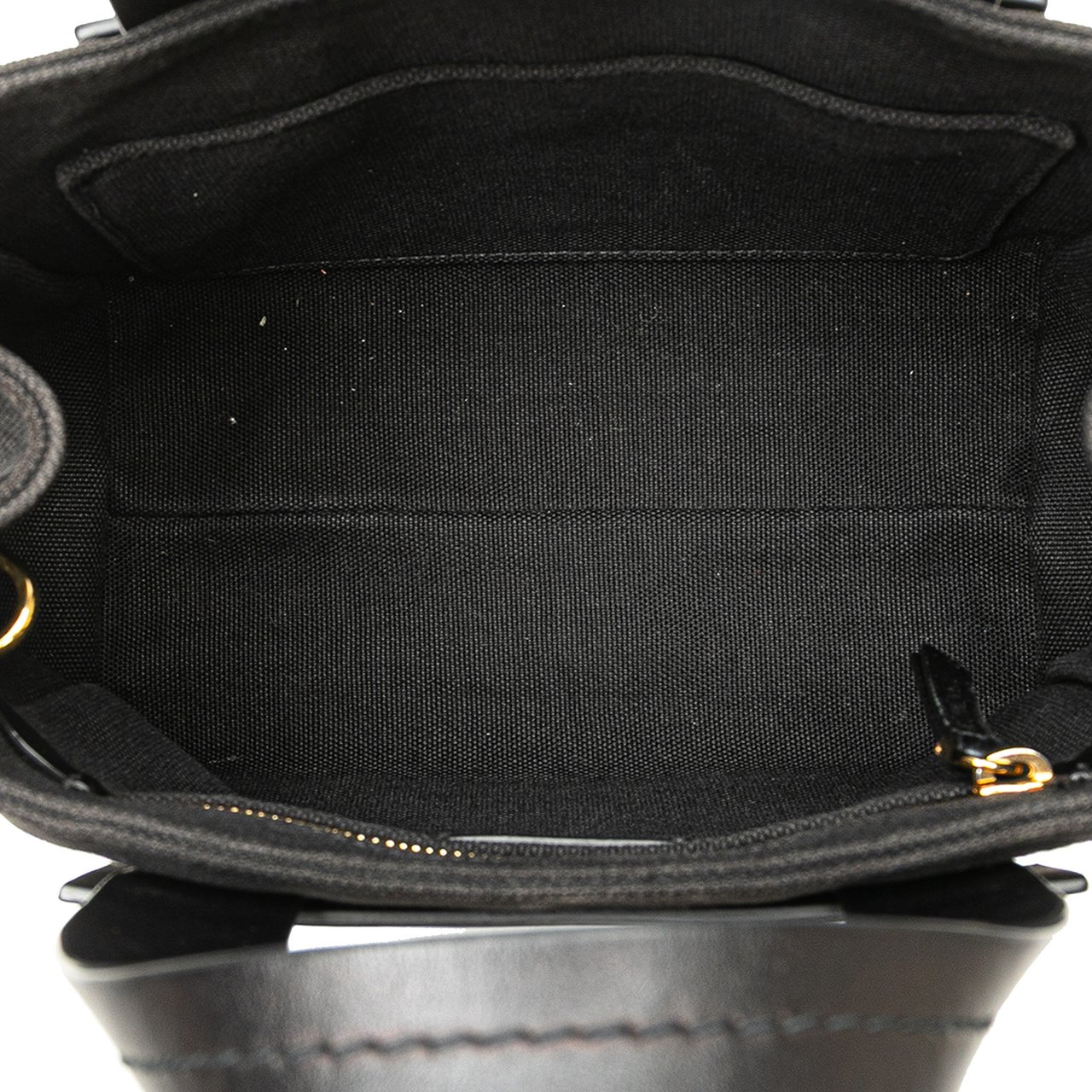 Miu Miu Small Canapa Canvas and leather Logo Satchel Zwart