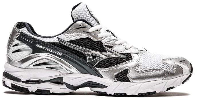 Mizuno Mizuno Wave Rider 10 White Silver Black Beige