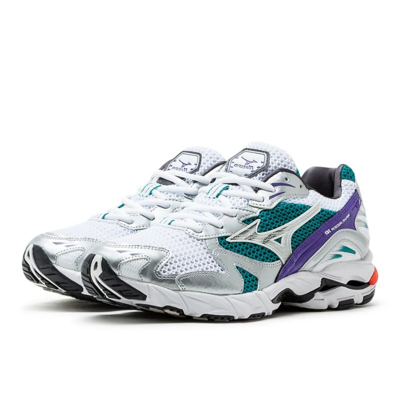 Mizuno Mizuno Wave Rider 10 White Silver Teal Purple Wit