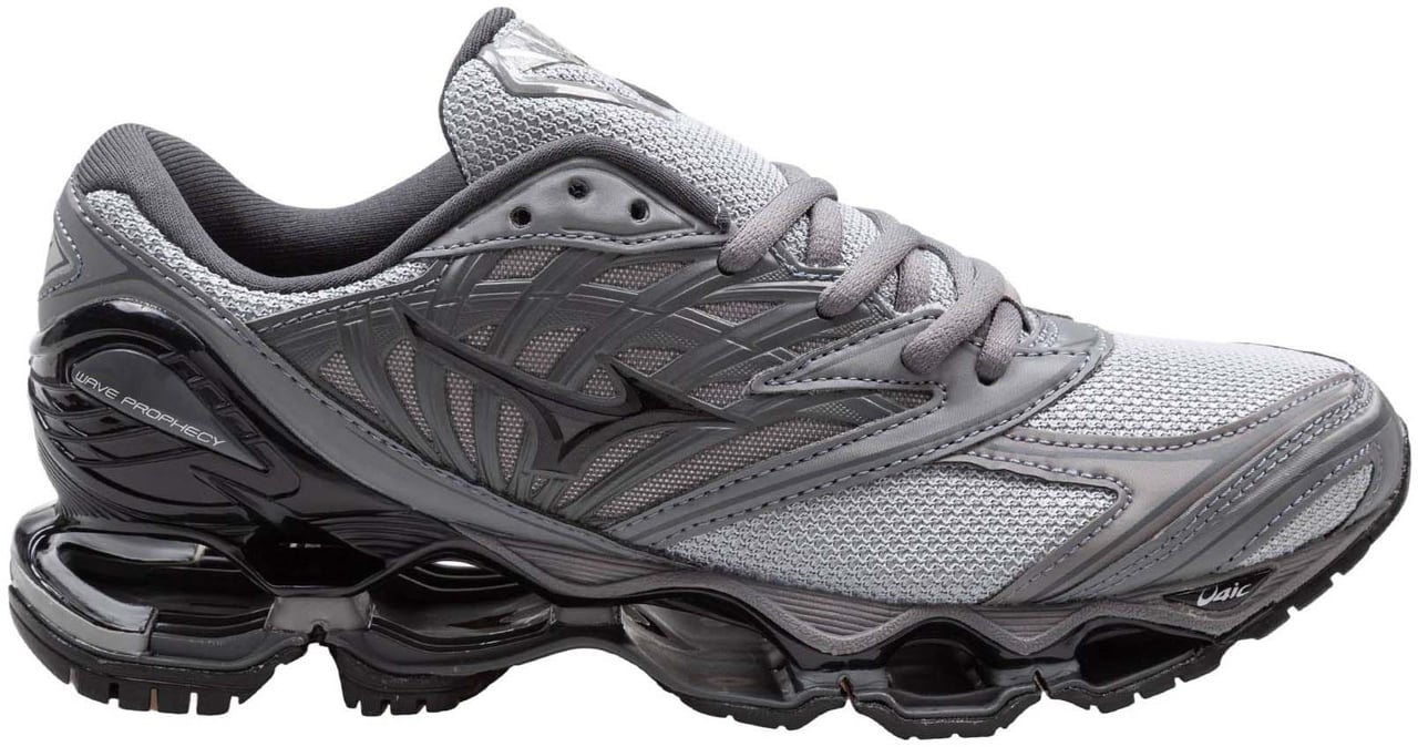 Mizuno Mizuno wave prophecy ls mesh and synthetic leather sneakers Grijs