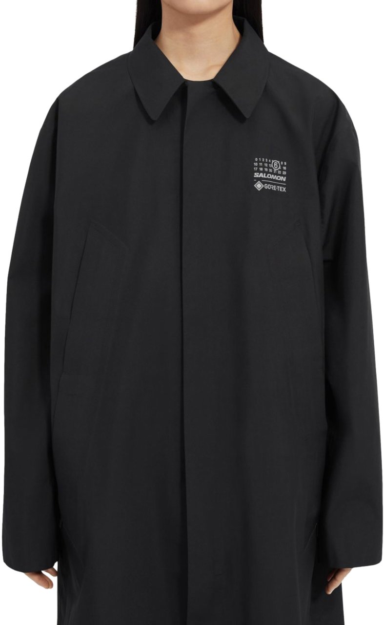 MM6 Maison Margiela Trench Coat Black Zwart