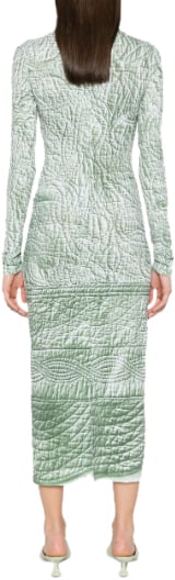 MM6 Maison Margiela Midi Dress Iguana Groen