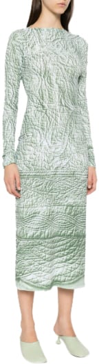 MM6 Maison Margiela Midi Dress Iguana Groen