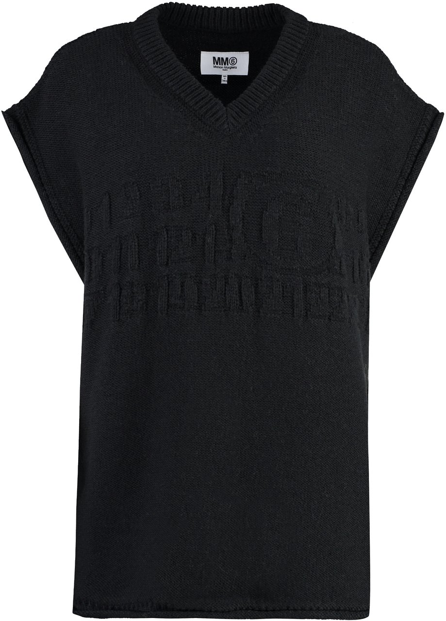 MM6 Maison Margiela Wool vest Zwart