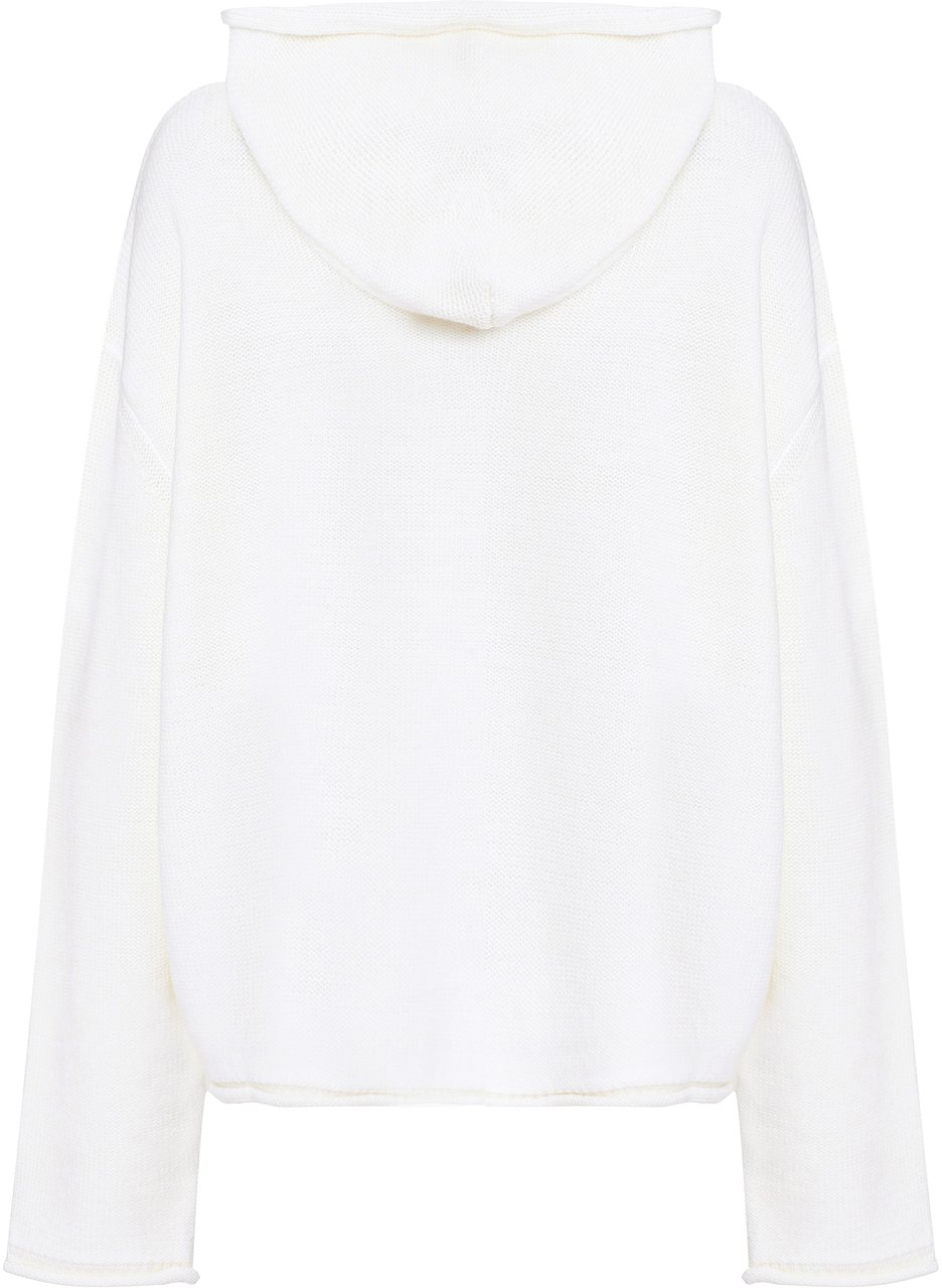 MM6 Maison Margiela Knitted hoodie Wit