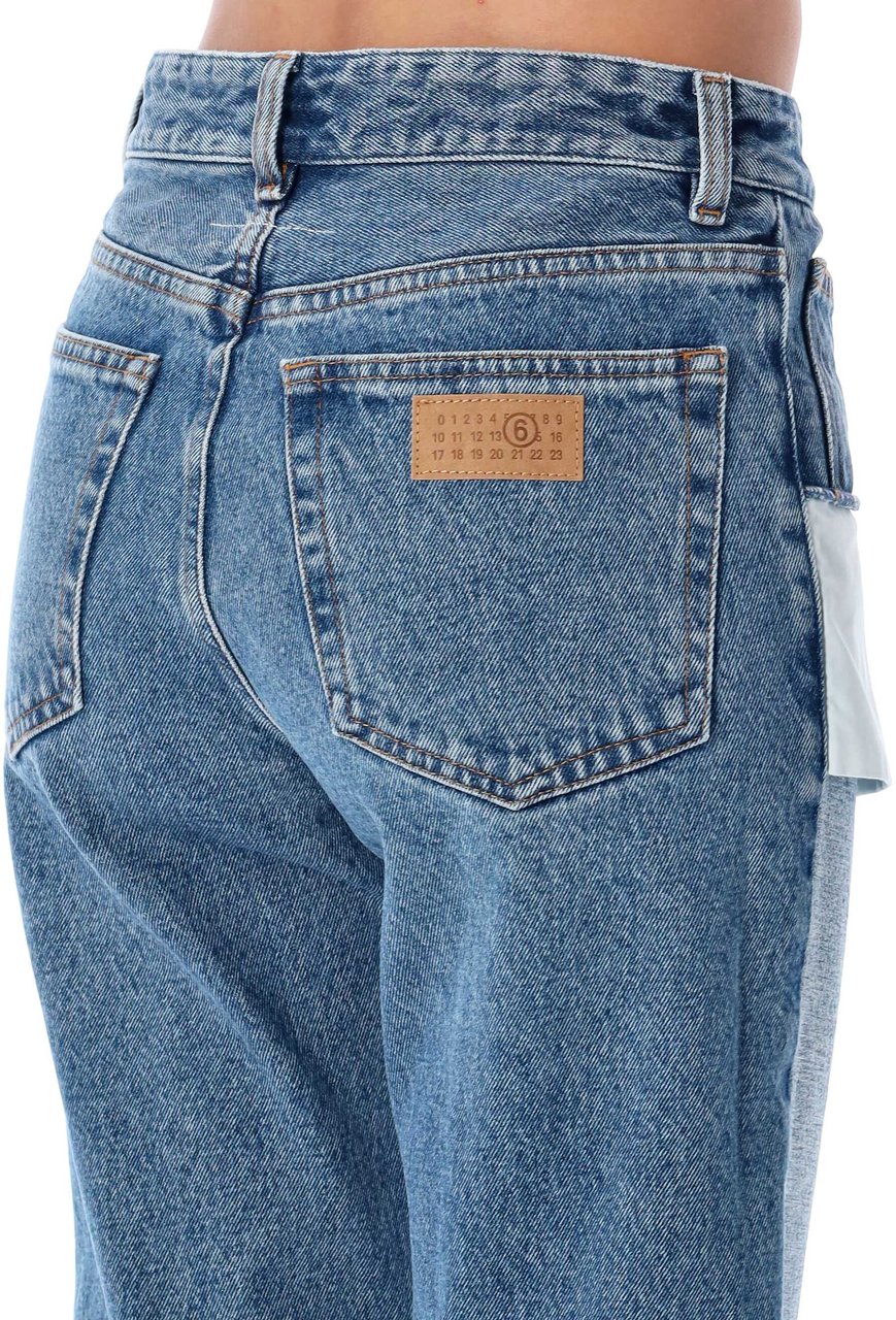 MM6 Maison Margiela Denim Reverse Pocket Blu Blauw