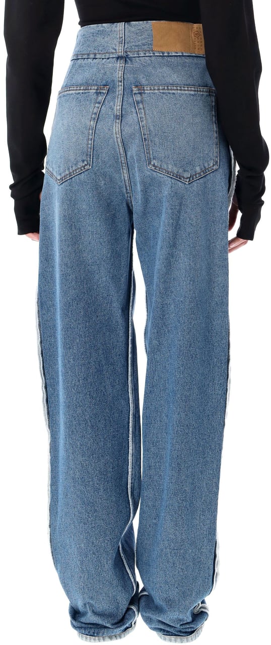 MM6 Maison Margiela Rhianna Denim Reverse Denim Band Blu Blauw