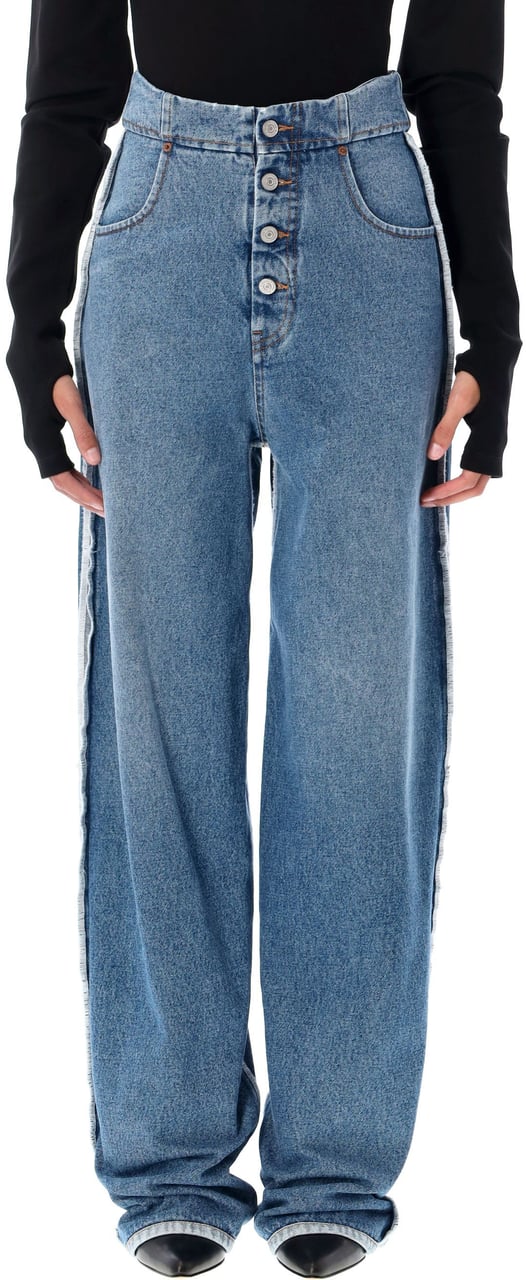 MM6 Maison Margiela Rhianna Denim Reverse Denim Band Blu Blauw