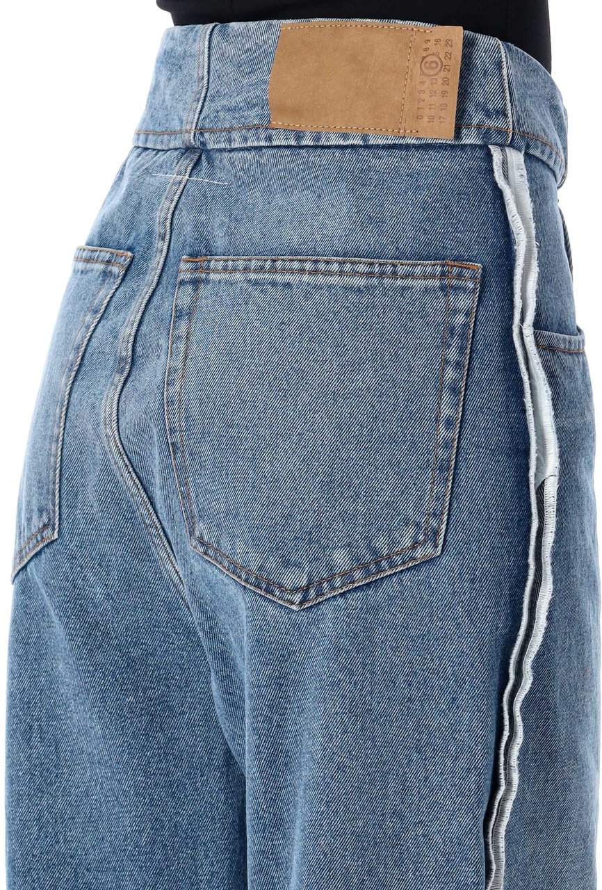 MM6 Maison Margiela Rhianna Denim Reverse Denim Band Blu Blauw