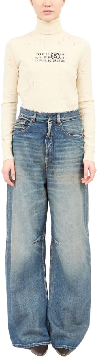 MM6 Maison Margiela Mm6 Maison Margiela Jeans Blu Blauw