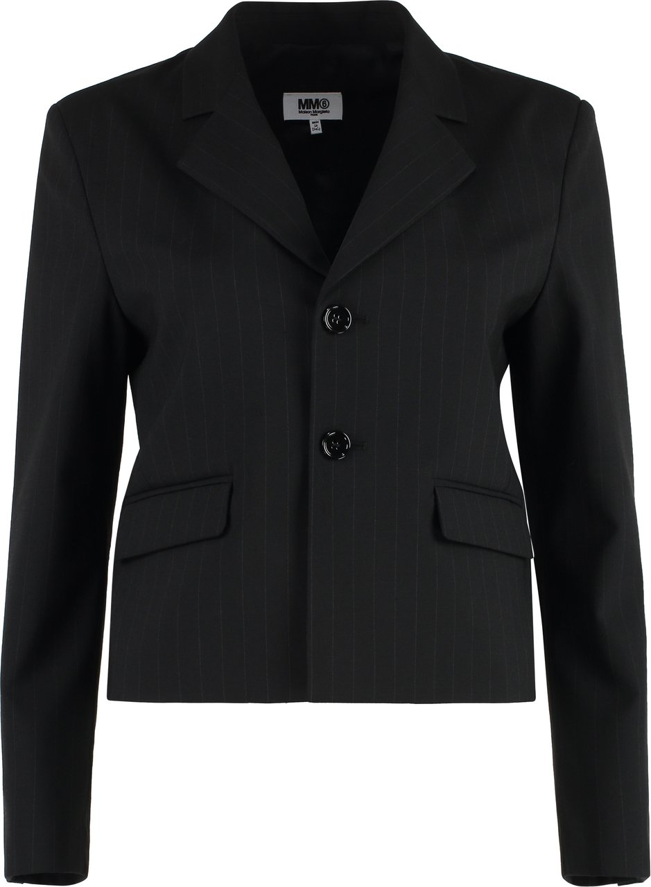 MM6 Maison Margiela Single-breasted two-button jacket Zwart