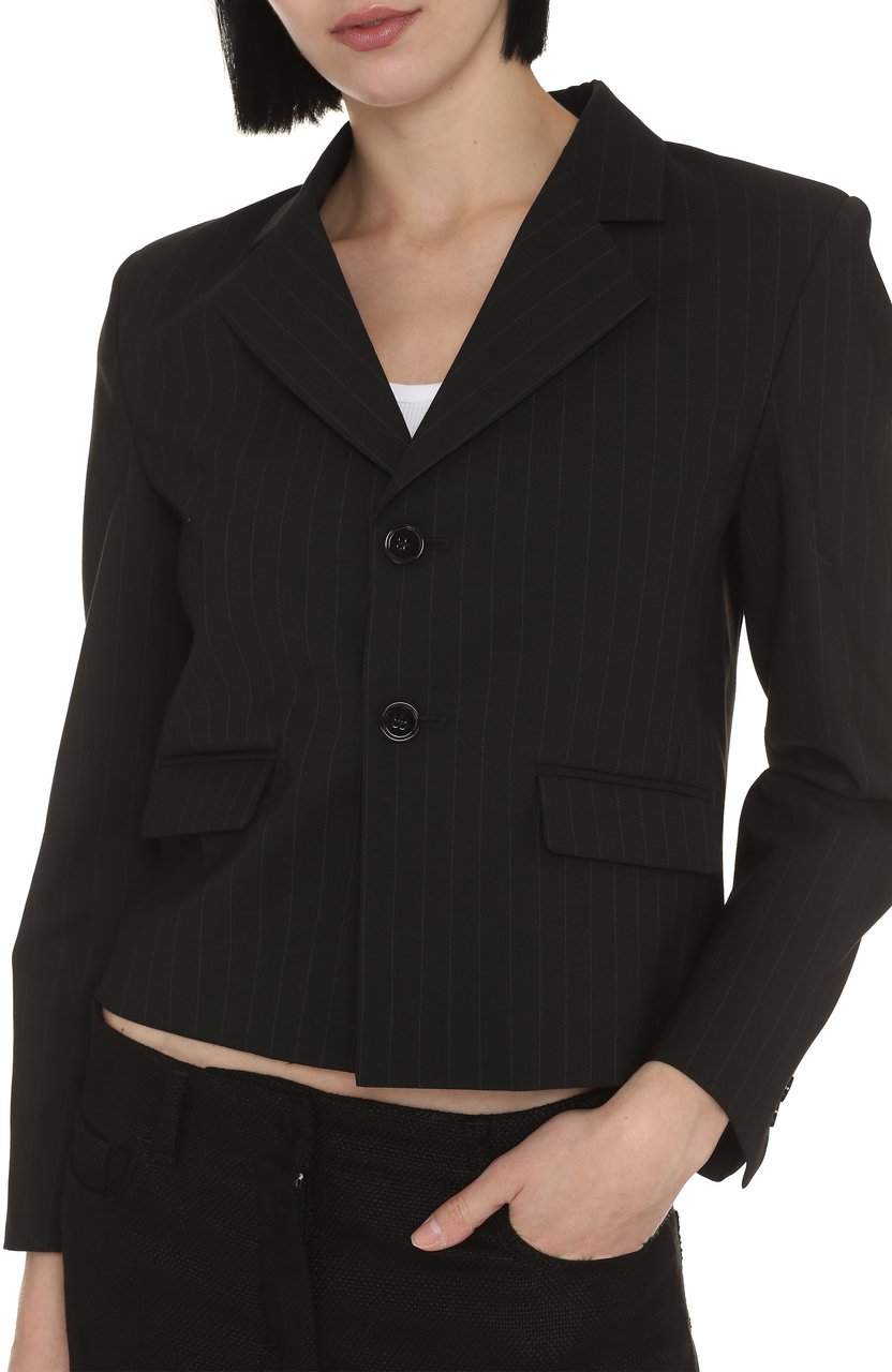 MM6 Maison Margiela Single-breasted two-button jacket Zwart