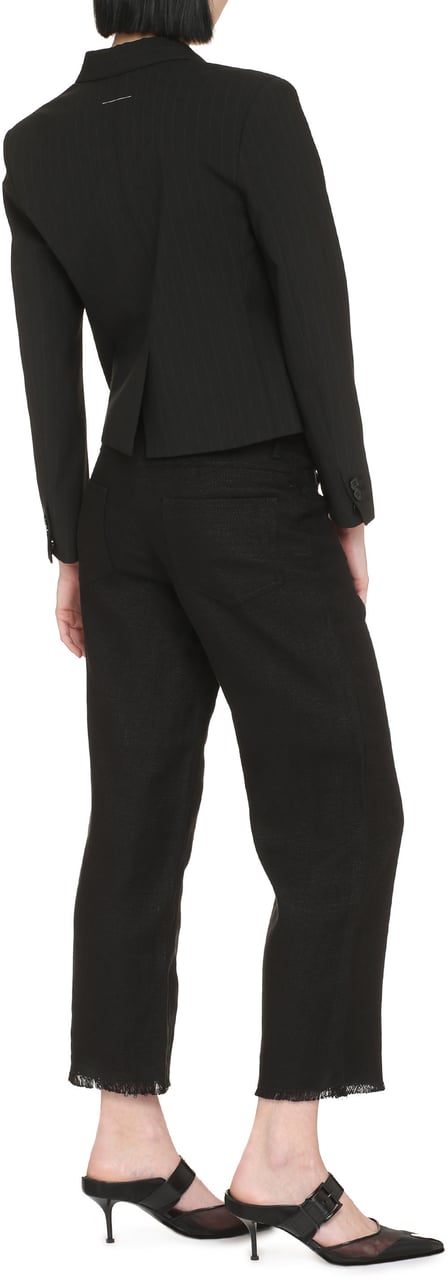 MM6 Maison Margiela Single-breasted two-button jacket Zwart