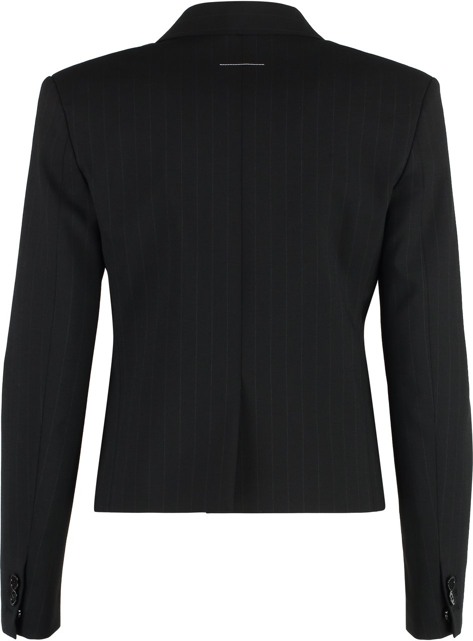 MM6 Maison Margiela Single-breasted two-button jacket Zwart