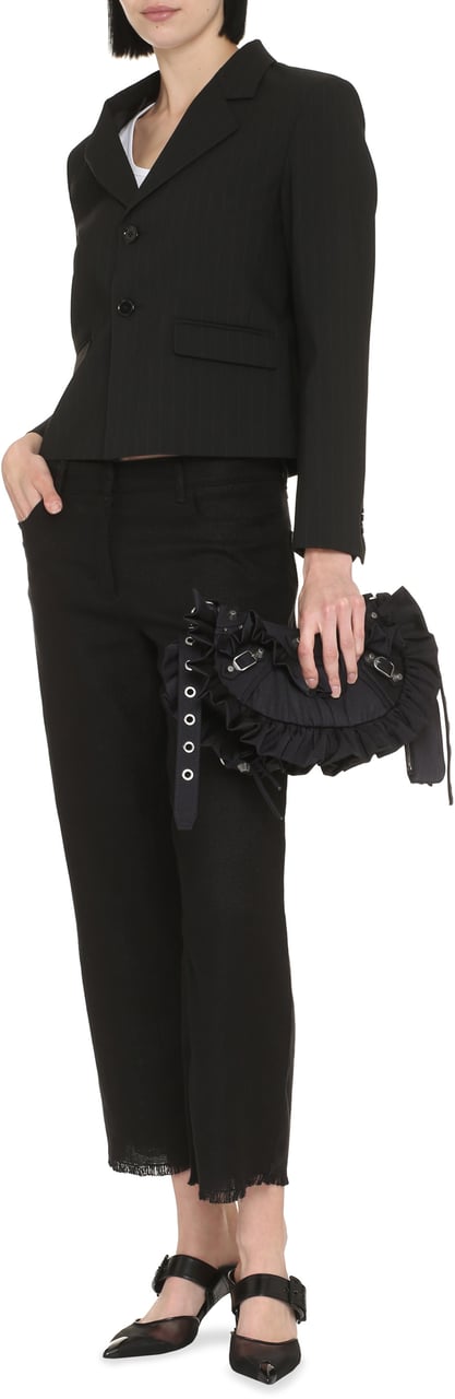 MM6 Maison Margiela Single-breasted two-button jacket Zwart