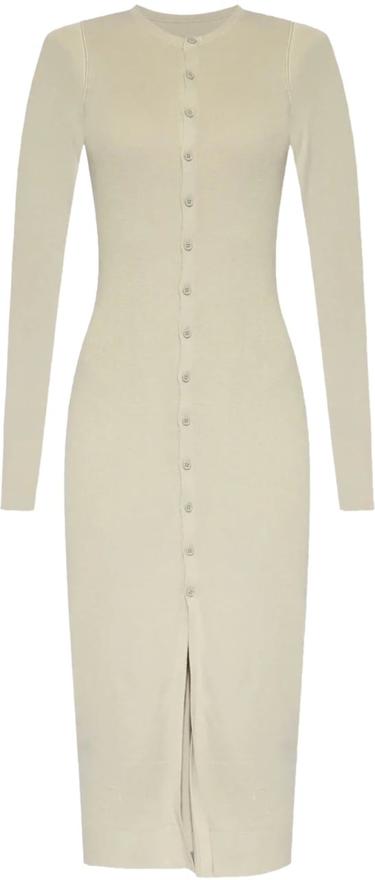 MM6 Maison Margiela Midi Dress Light Grey Grijs