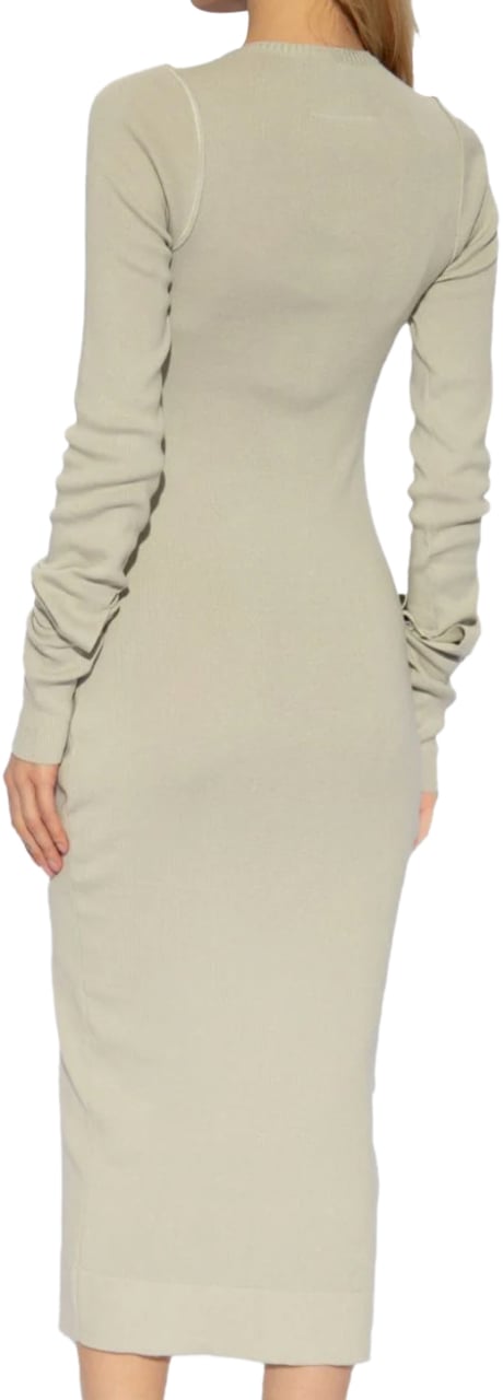 MM6 Maison Margiela Midi Dress Light Grey Grijs