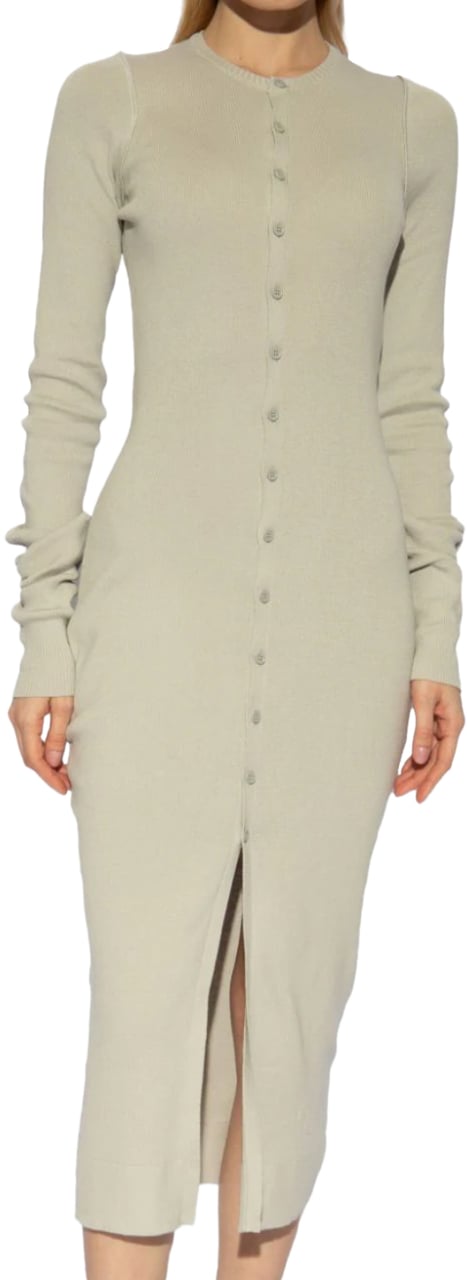 MM6 Maison Margiela Midi Dress Light Grey Grijs
