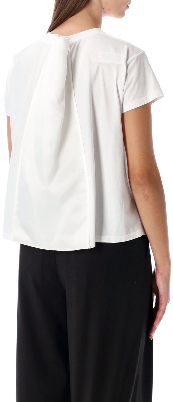 MM6 Maison Margiela Tshirt Foulard Back Bianco Wit