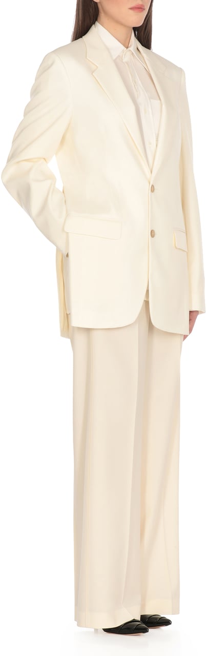 MM6 Maison Margiela Trousers Ivory Wit