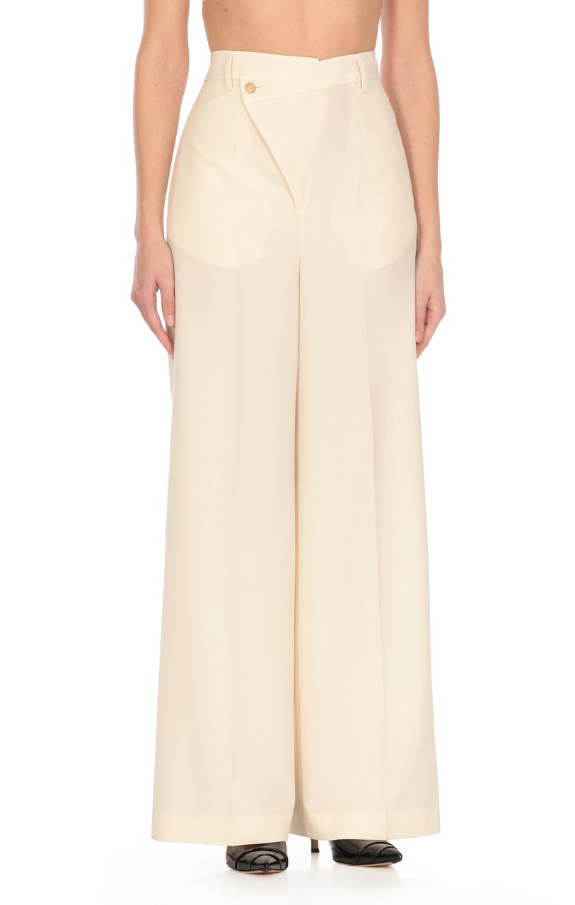 MM6 Maison Margiela Trousers Ivory Wit