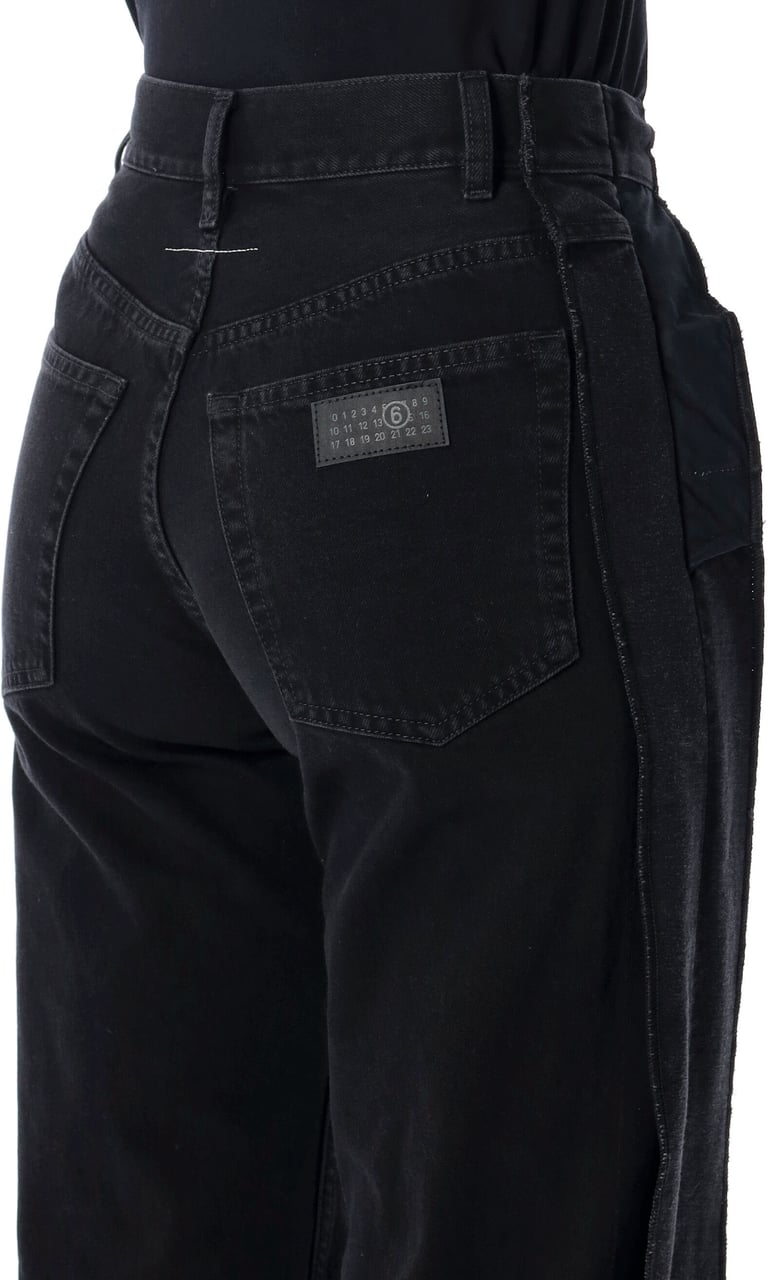 MM6 Maison Margiela Reverse Denim Band Nero Zwart