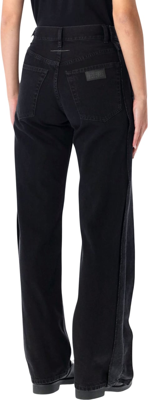 MM6 Maison Margiela Reverse Denim Band Nero Zwart