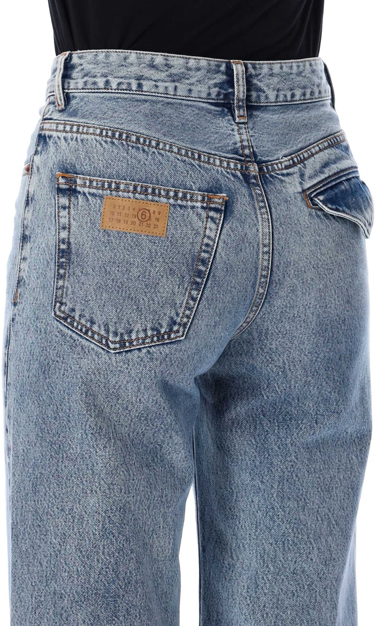 MM6 Maison Margiela Straight Denim Blu Blauw